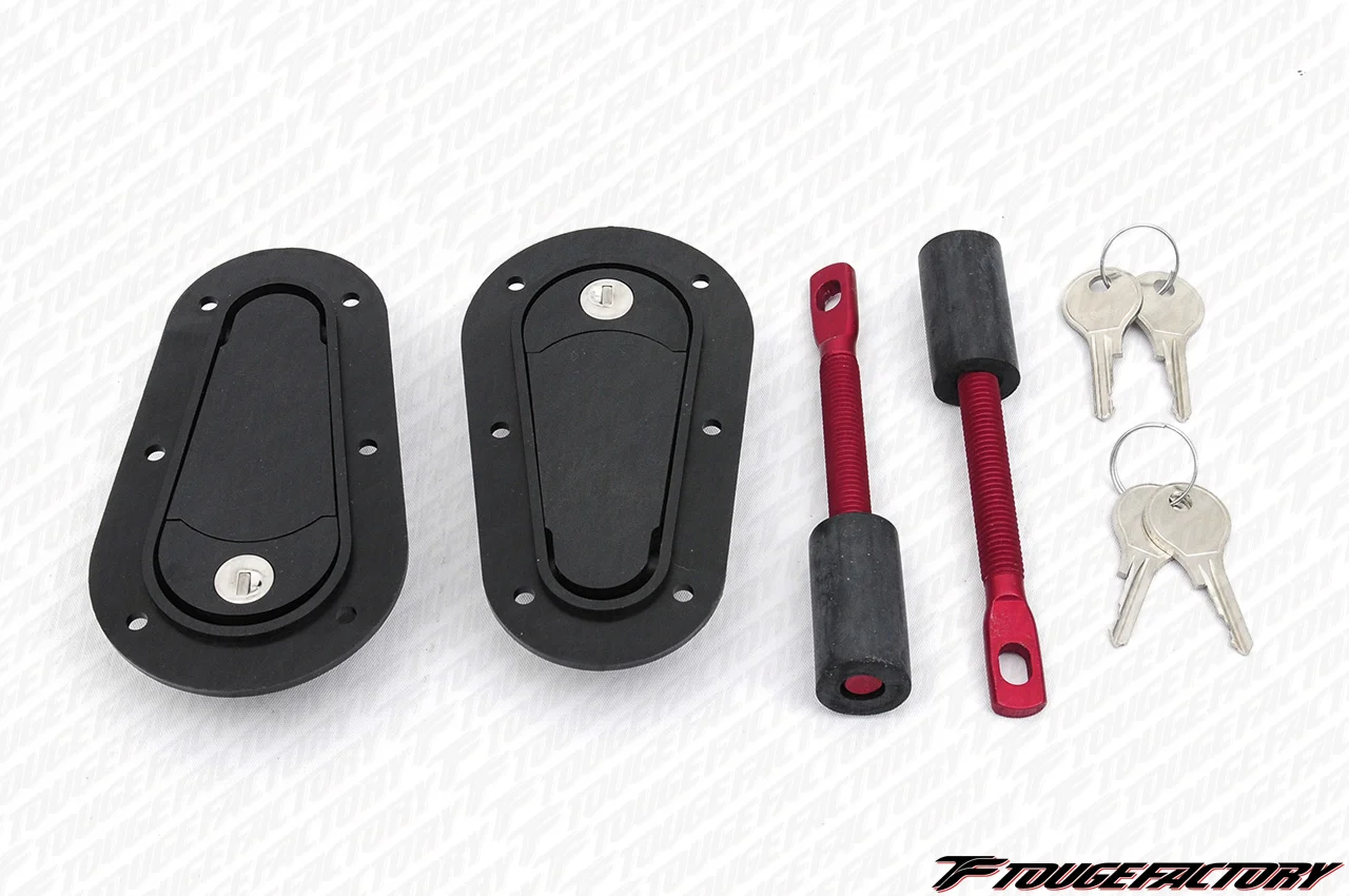 AeroCatch Hood Latch Pin Flush Locking Kit - Black