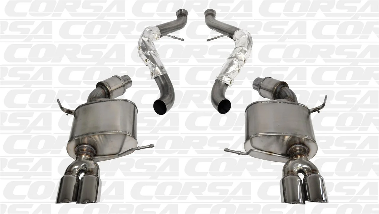 CORSA Polished Sport Cat-Back Exhaust System - 08-12 BMW E90