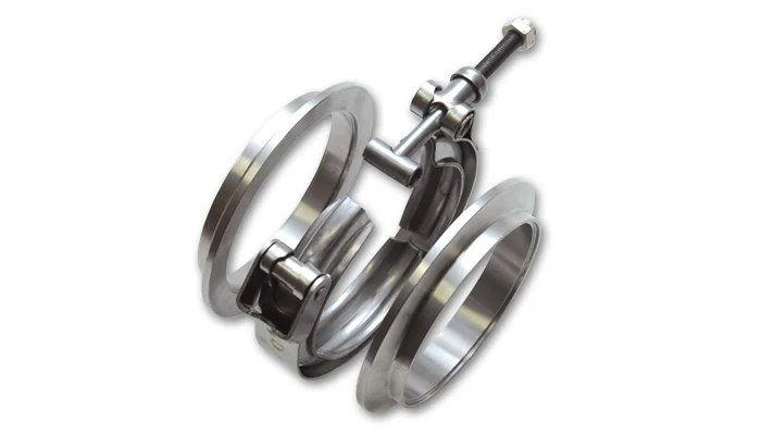 Vibrant Stainless Steel V-Band Flange Assembly for 2" O.D. Tubing