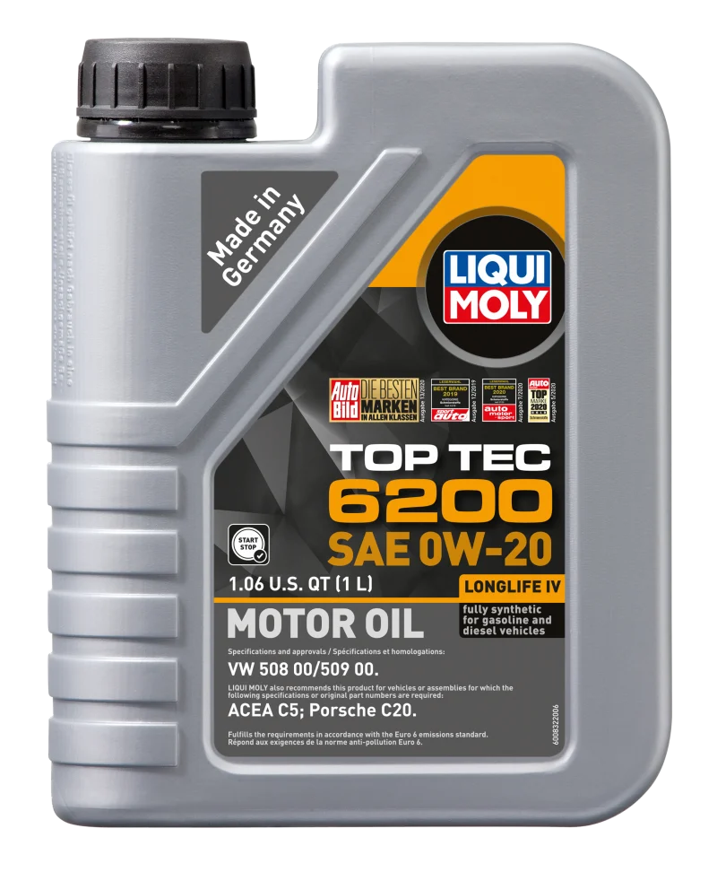 LIQUI MOLY 1L Top Tec 6200 Motor Oil SAE 0W20