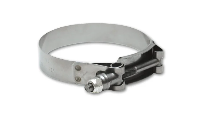 Vibrant Stainless Steel T-Bolt Clamps (Pack of 2) - Clamp Range: 6.28"-6.59"