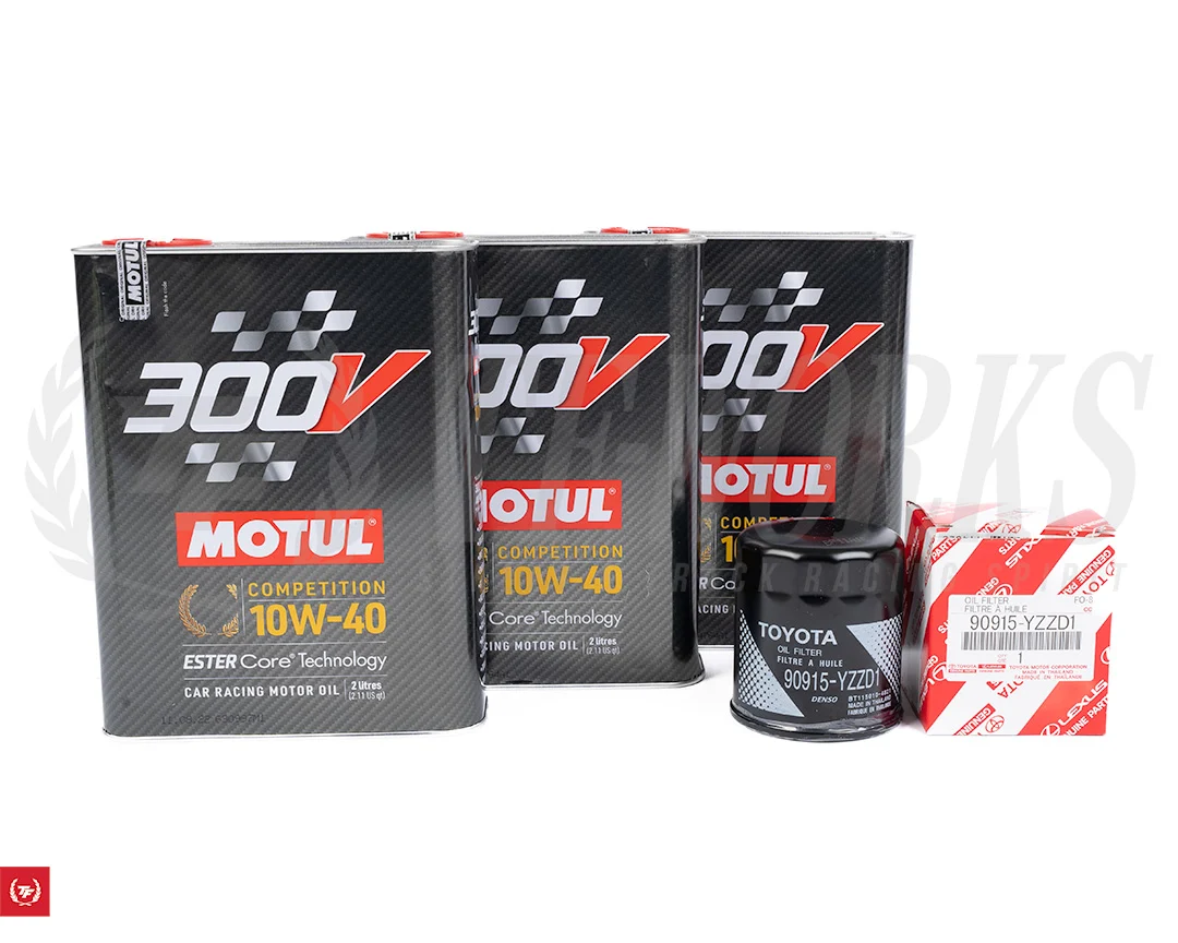 Motul 300V Racing Oil + Toyota OEM Oil Filter Package - 1JZ / 2JZ