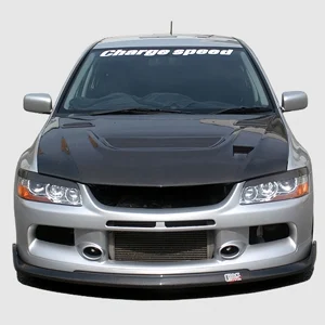 Charge Speed Bottom Line Front Lip: Carbon - Mitsubishi EVO 9