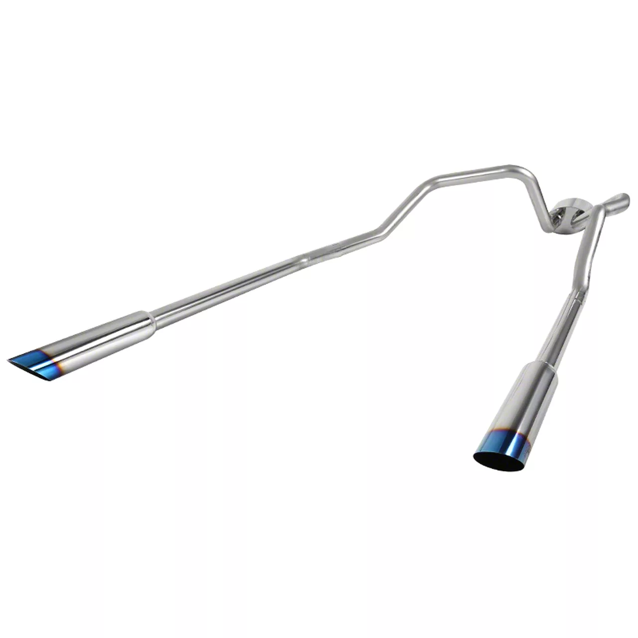 Dual Exhaust System with Burnt Tips; Rear Exit (04-08 4.6L F-150)