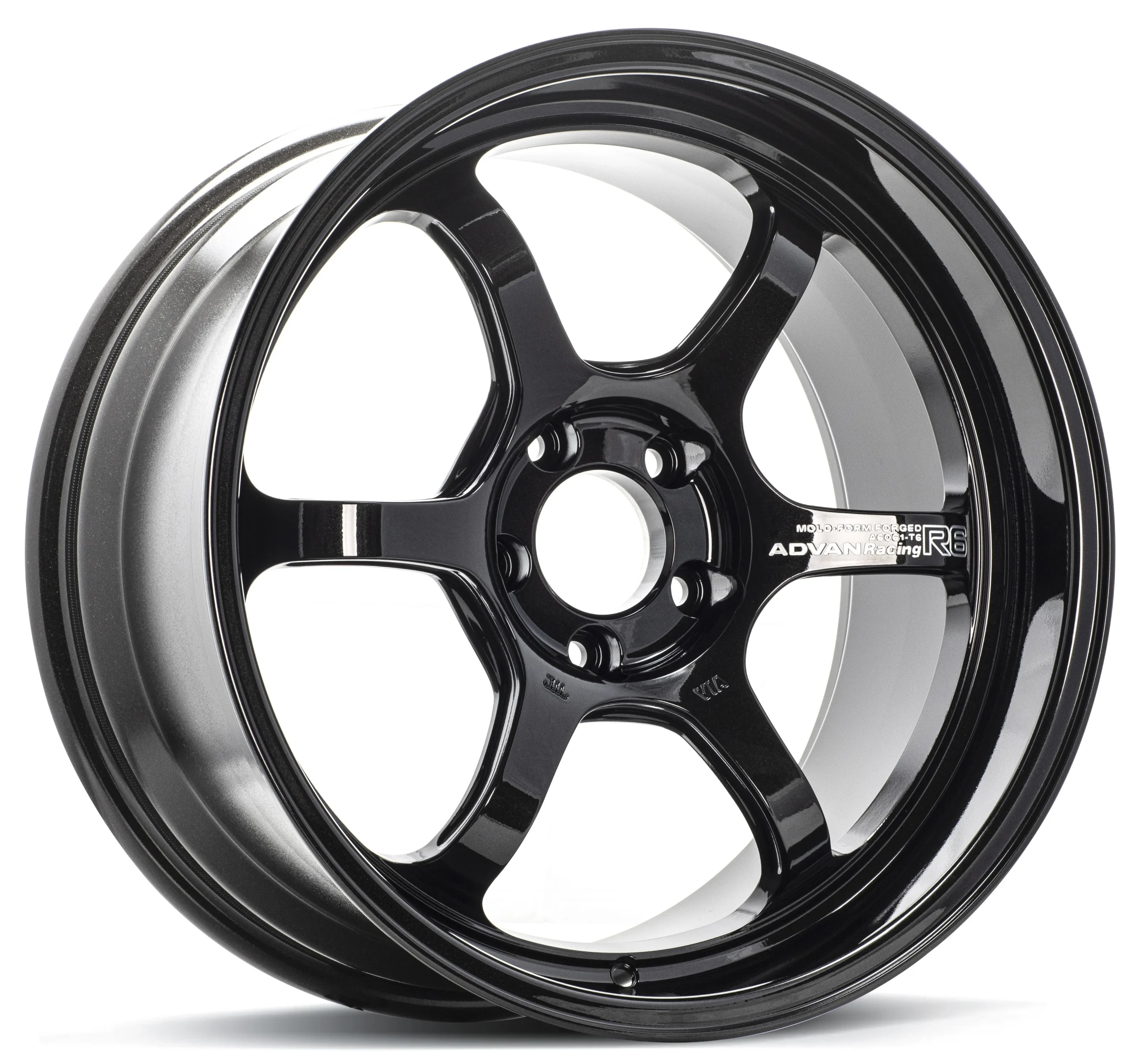 R6 18X8.0 +45 5-120 RACING TITANIUM BLACK