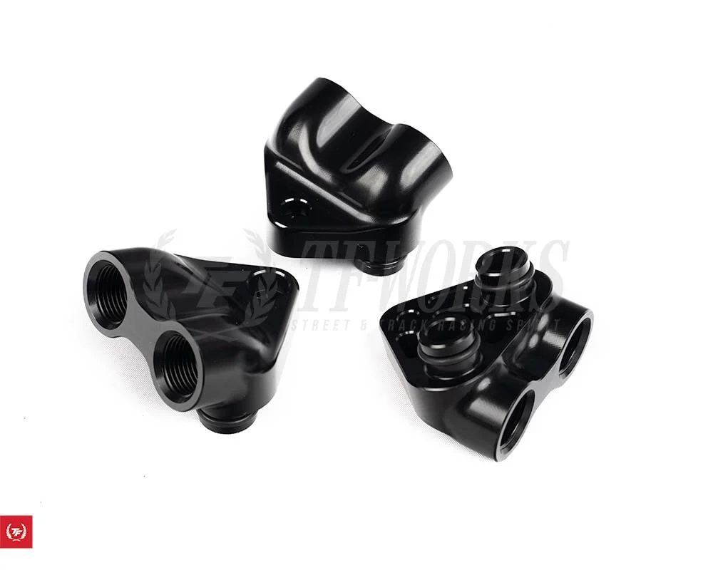 DomiWorks 8HP Transmission Aluminum Oil Cooler Adapter - N57 And B58 8HP70