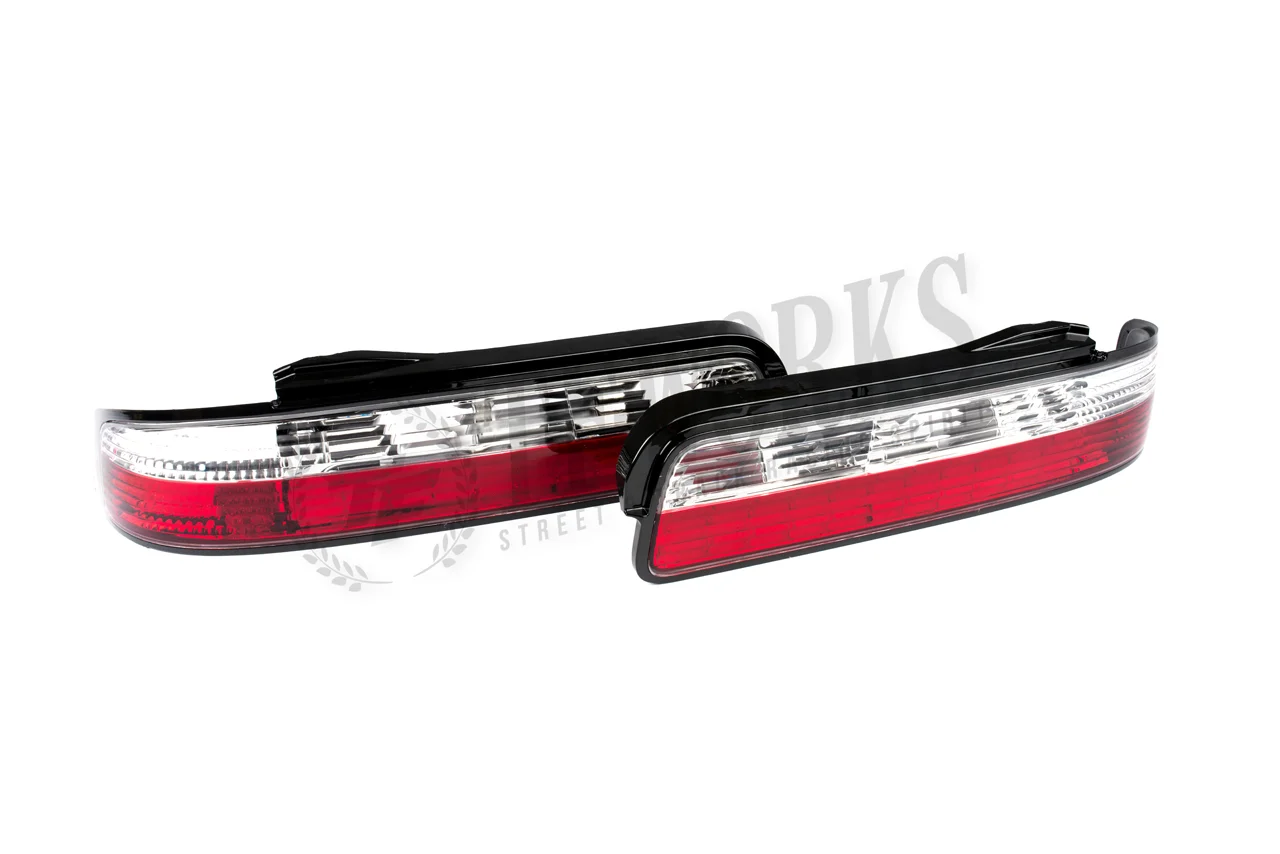 Circuit Sports LED Rear Tail Lights - Red + Crystal Clear Style - Nissan 240SX S13 Coupe