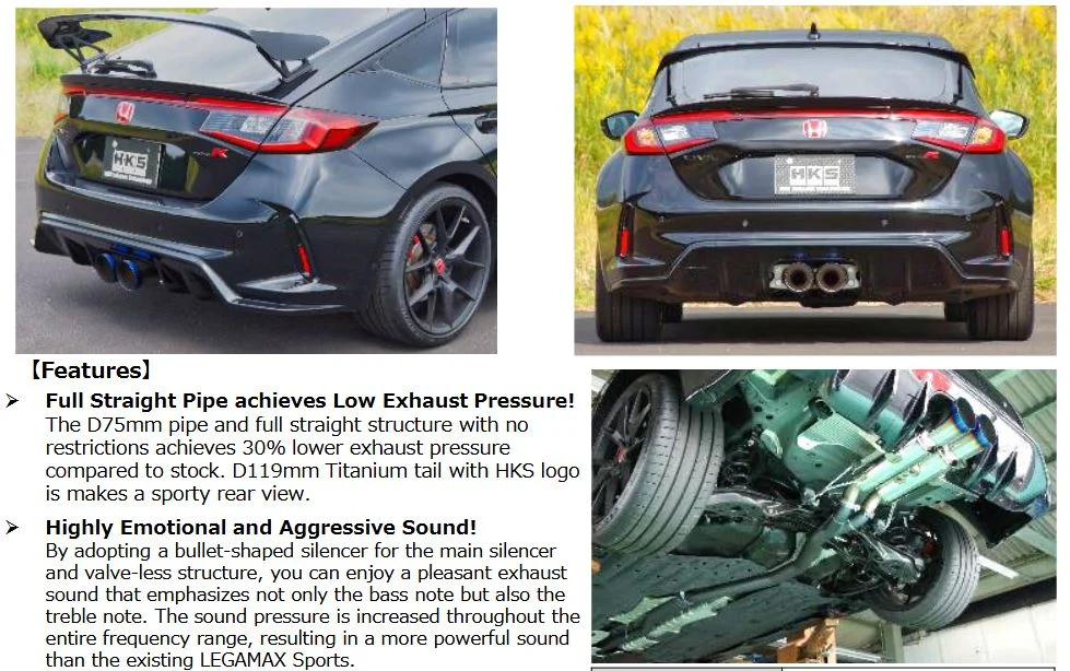 HKS Hi-Power Muffler CIVIC TYPE-R FL5 K20C