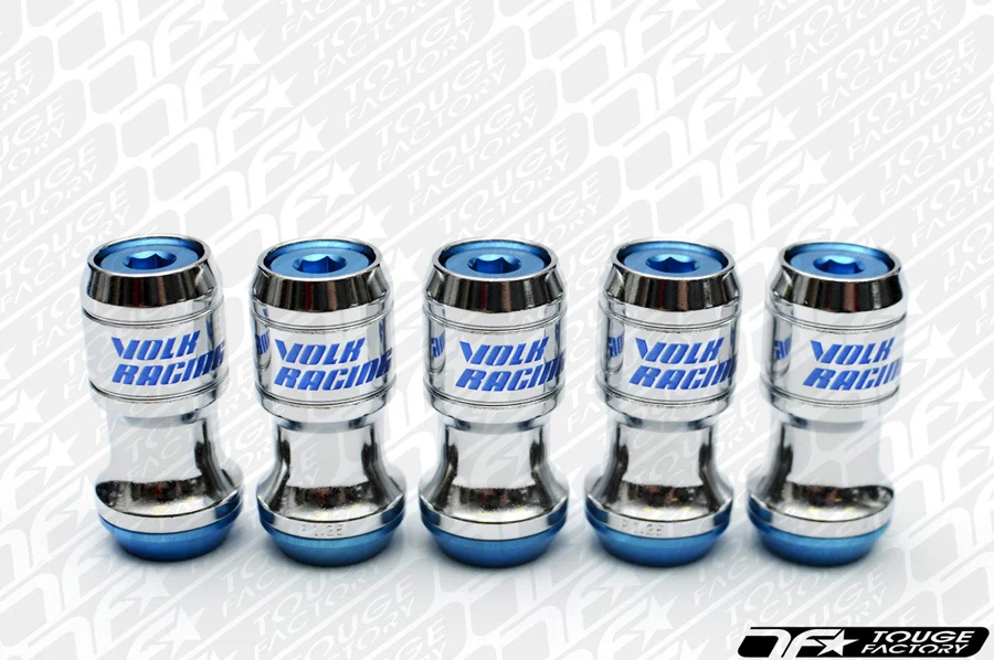 Volk Racing Formula Lug Nut Set Locking Blue