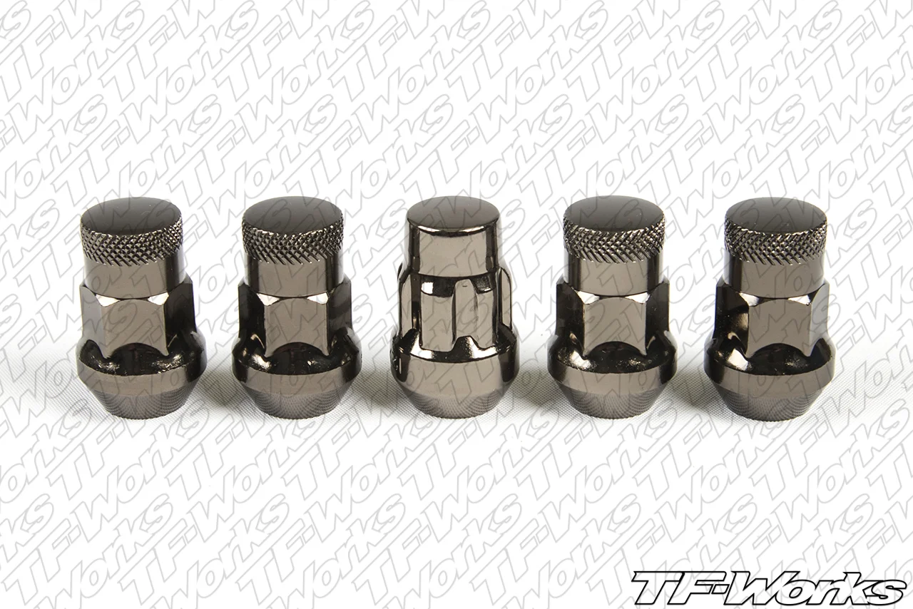 MUTEKI SR35 Closed Ended Lug Nut w/ Lock Set - Titanium Chrome