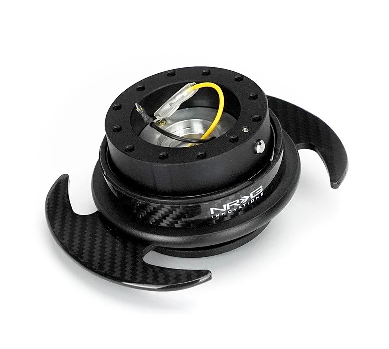 NRG Quick Release Kit - Black Body/Carbon Figer Trim Ring w/ Carbon Fiber Handles Gen 3.0