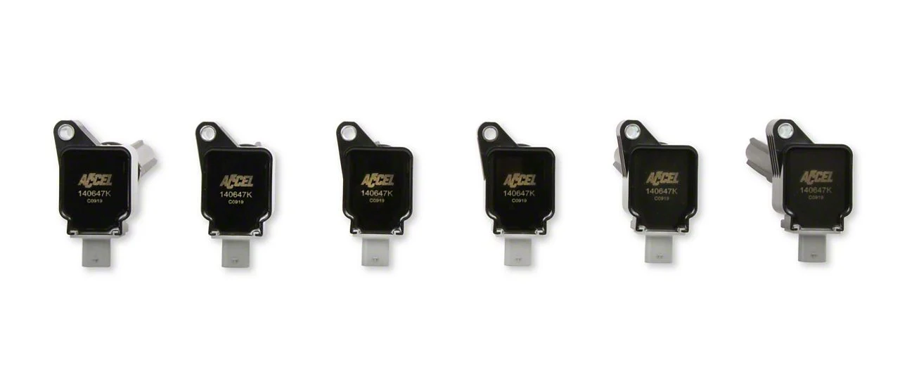 Accel Ignition Coils; Black (17-20 3.5L EcoBoost F-150)