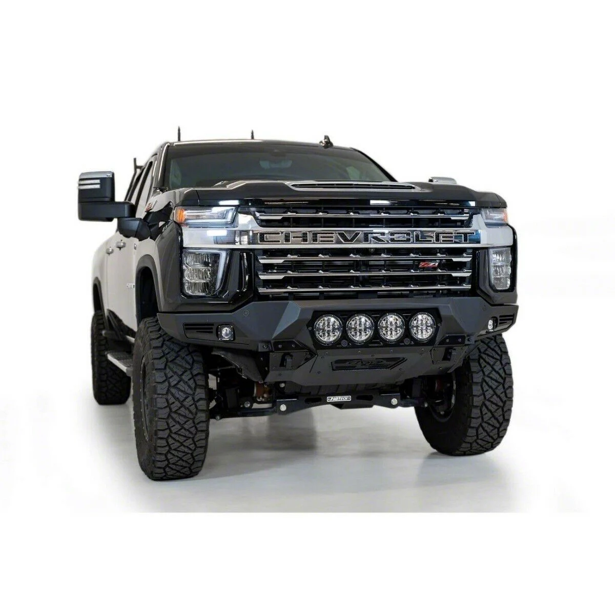 Addictive Desert Designs Bomber Front Bumper for Rigid 360 6-Inch Round Lights (20-23 Silverado 3500 HD)