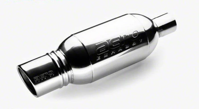 Aero Exhaust Turbine Performance Muffler; 20-Inch Overall; 2.50-Inch Inlet/4-Inch Outlet (Universal; Some Adaptation May Be Required)