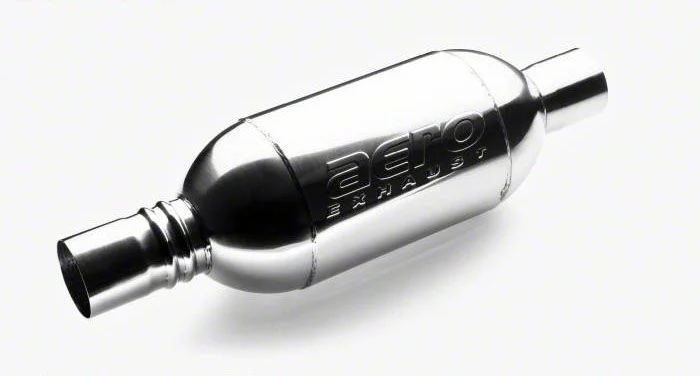 Aero Exhaust Turbine Performance Muffler; 20-Inch Overall; 2.50-Inch Inlet/2.50-Inch Outlet (Universal; Some Adaptation May Be Required)