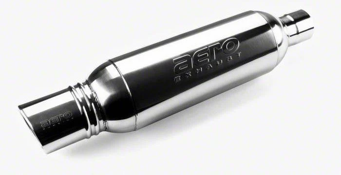 Aero Exhaust Turbine XL Resonated Muffler; 26-Inch Overall; 3-Inch Inlet/4-Inch Outlet (Universal; Some Adaptation May Be Required)