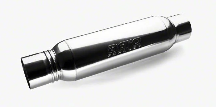 Aero Exhaust Turbine XL Resonated Muffler; 30-Inch Overall; 5-Inch Inlet/5-Inch Outlet (Universal; Some Adaptation May Be Required)
