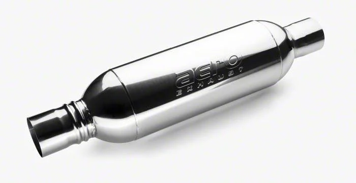 Aero Exhaust Turbine XL Resonated Muffler; 26-Inch Overall; 3-Inch Inlet/3-Inch Outlet (Universal; Some Adaptation May Be Required)