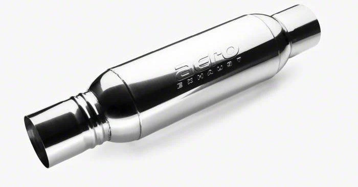 Aero Exhaust Turbine XL Resonated Muffler; 26-Inch Overall; 4-Inch Inlet/4-Inch Outlet (Universal; Some Adaptation May Be Required)