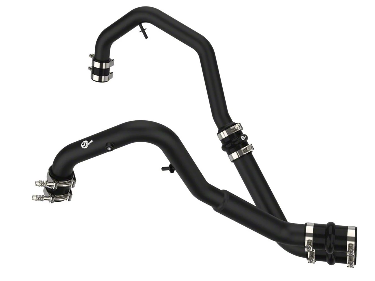 AFE BladeRunner Hot Charge Pipe; Black (21-23 2.7L EcoBoost F-150)