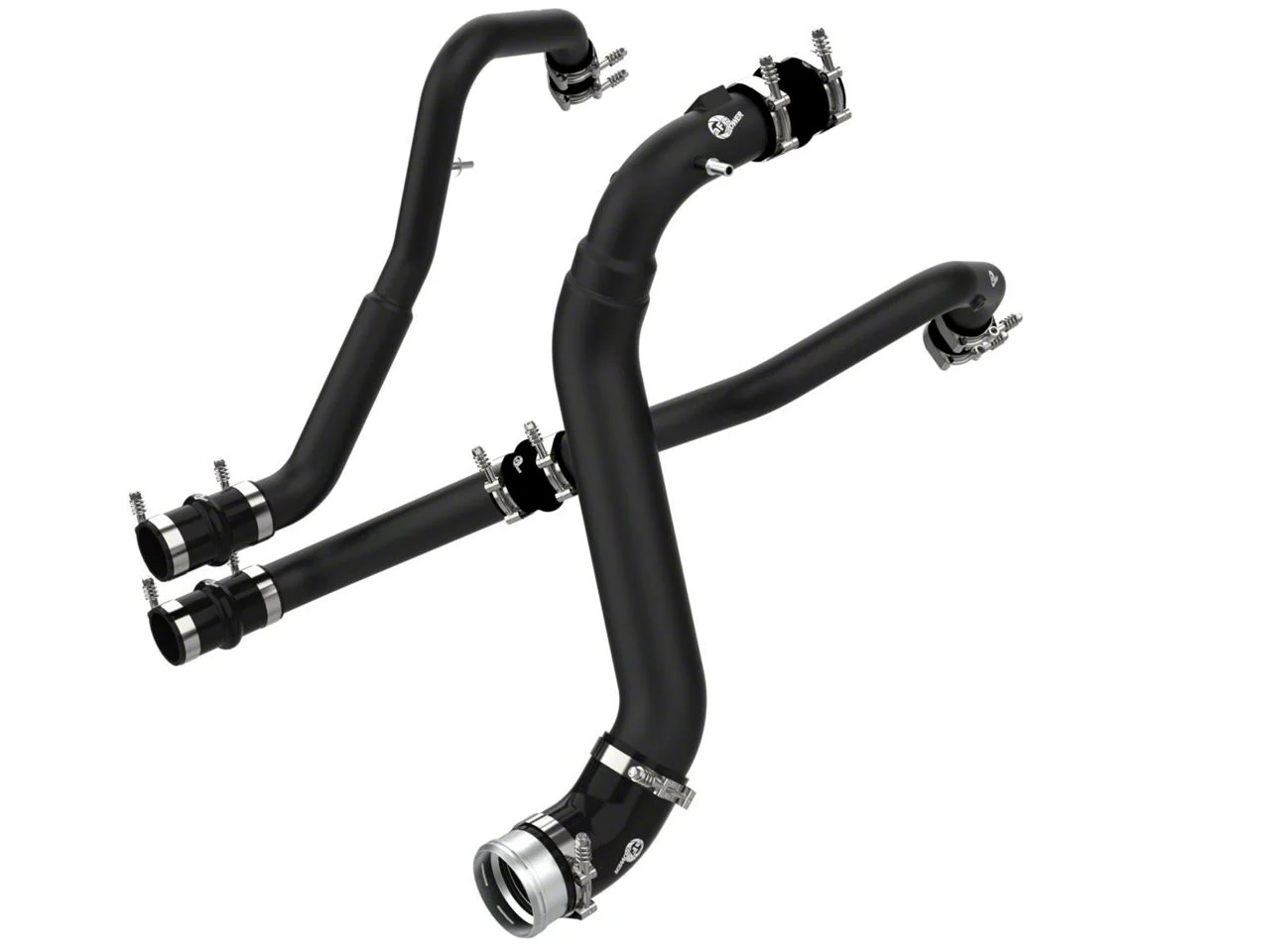 AFE BladeRunner Hot and Cold Charge Pipe Kit; Black (21-23 2.7L EcoBoost F-150)