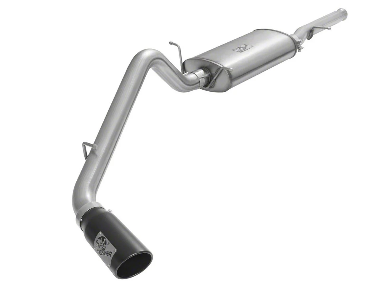 AFE MACH Force-XP 3-Inch Single Exhaust System with Black Tip; Side Exit (09-13 5.3L Sierra 1500)
