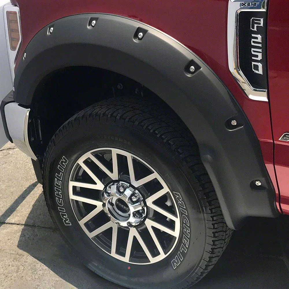 Air Design Super Bolt Fender Flares; Unpainted (17-22 F-350 Super Duty SRW)
