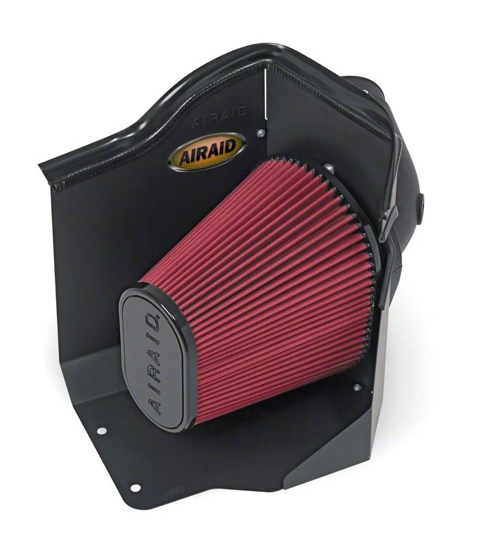 Airaid Performance Cold Air Intake with Red SynthaMax Dry Filter (07-10 6.6L Duramax Sierra 2500 HD)