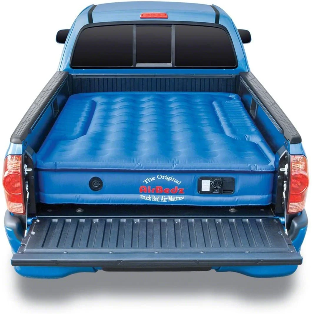 AirBedz by Pittman Outdoors Original Truck Bed Air Mattress with Built-in Rechargeable Battery Air Pump; Blue (07-26 Sierra 2500 HD w/ 6.50-Foot & 6.90-Foot Standard Box)