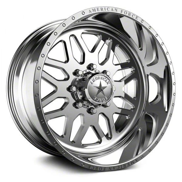 American Force B02 Trax SS Polished 8-Lug Wheel; 20x10; -25mm Offset (11-14 Silverado 3500 HD SRW)