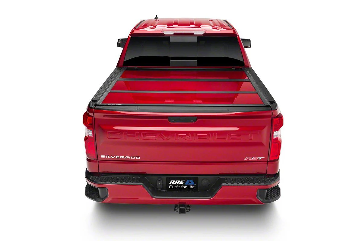 A.R.E. Fusion Tri-Fold Tonneau Cover; Pre-Painted (19-26 Sierra 1500 w/ 5.80-Foot Short & 6.50-Foot Standard Box & w/o CarbonPro Bed)