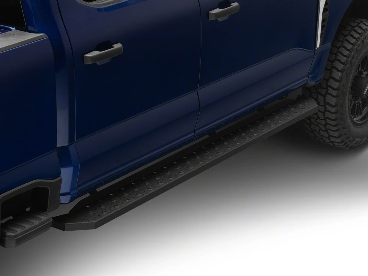 RidgeStep 6.50-Inch Running Boards; Textured Black (17-26 F-350 Super Duty SuperCrew)