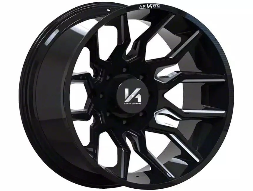 Arkon Off-Road Roosevelt Gloss Black Milled 6-Lug Wheel; 22x12; -51mm Offset (15-20 Yukon)