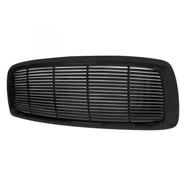 Horizontal Style Upper Replacement Grille; Black (03-05 RAM 3500)