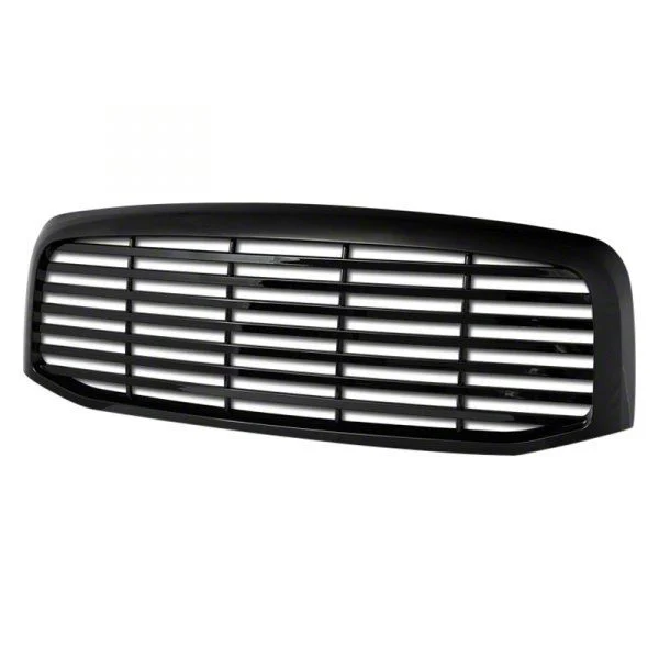 Horizontal Style Upper Replacement Grille; Black (06-09 RAM 3500)
