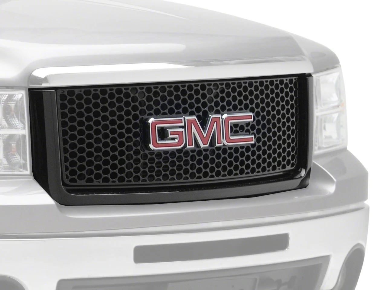 Denali Style Upper Replacement Grille; Gloss Black (07-13 Sierra 1500)