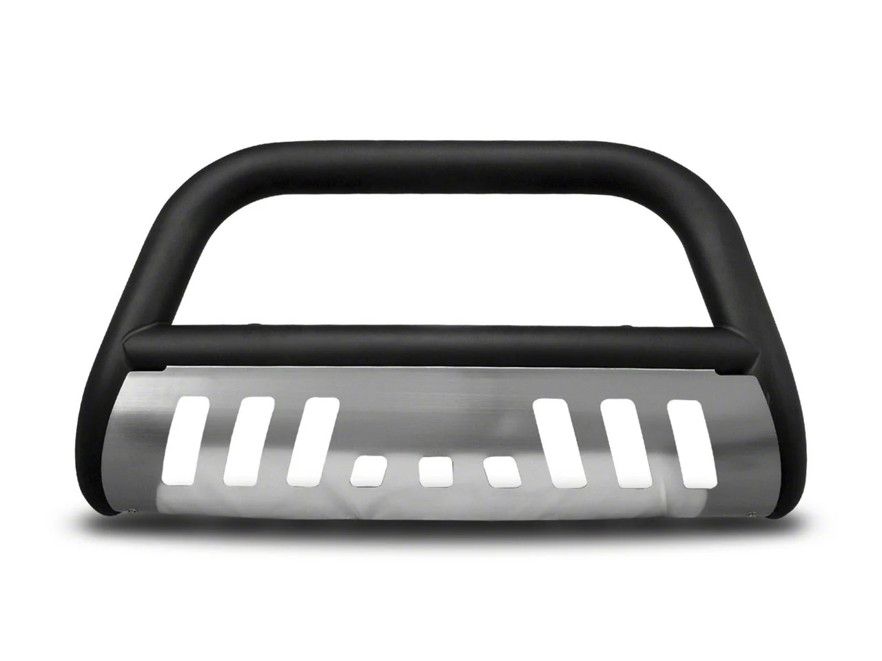 Classic Bull Bar with Aluminum Skid Plate; Matte Black (07-10 Sierra 2500 HD)