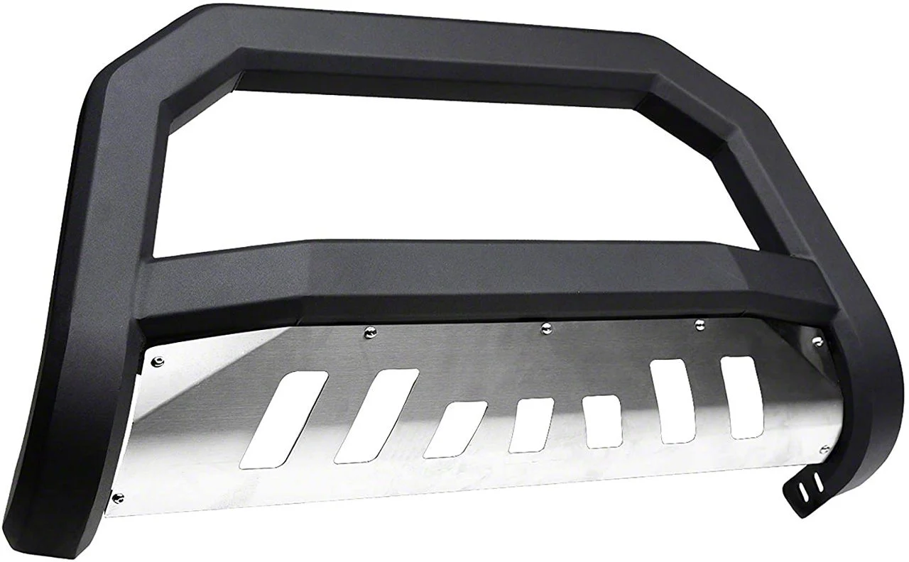 AR Series Bull Bar with Aluminum Skid Plate; Matte Black (11-16 F-250 Super Duty)