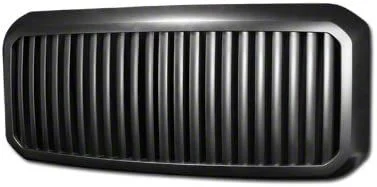 Vertical Style Upper Replacement Grille; Gloss Black (11-16 F-250 Super Duty)