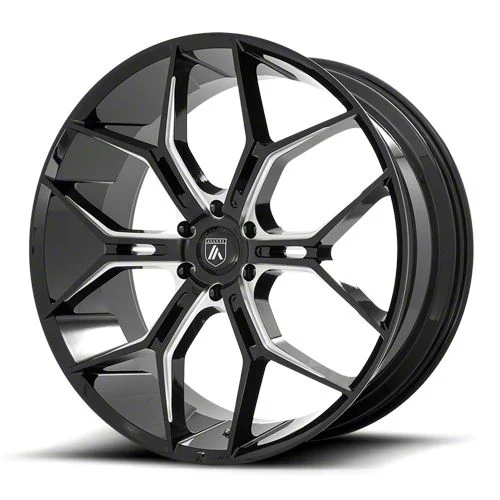 Asanti Monarch Truck Gloss Black Milled 6-Lug Wheel; 22x9.5; 38mm Offset (15-20 Yukon)