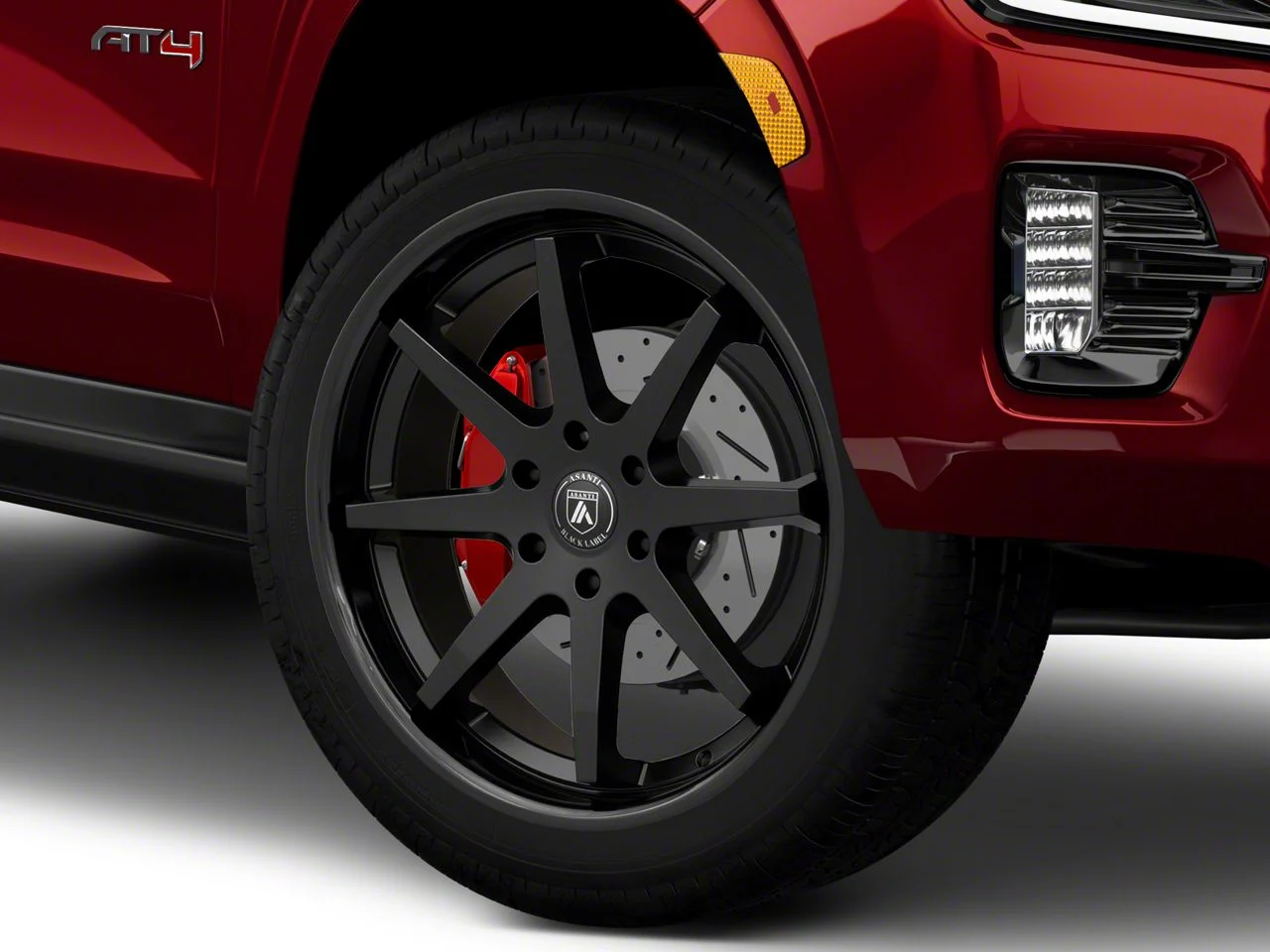 Asanti Kaiser Satin Black with Gloss Black Lip 6-Lug Wheel; 22x9.5; 30mm Offset (21-26 Yukon)