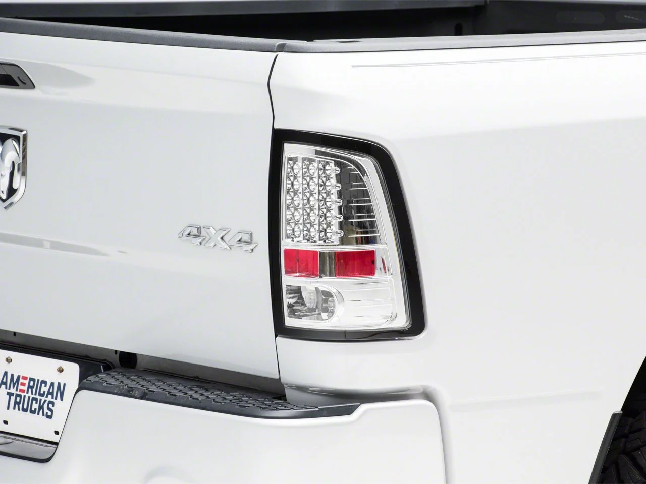 LED Tail Lights; Chrome Housing; Clear Lens (09-18 RAM 1500 w/ Factory Halogen Tail Lights)