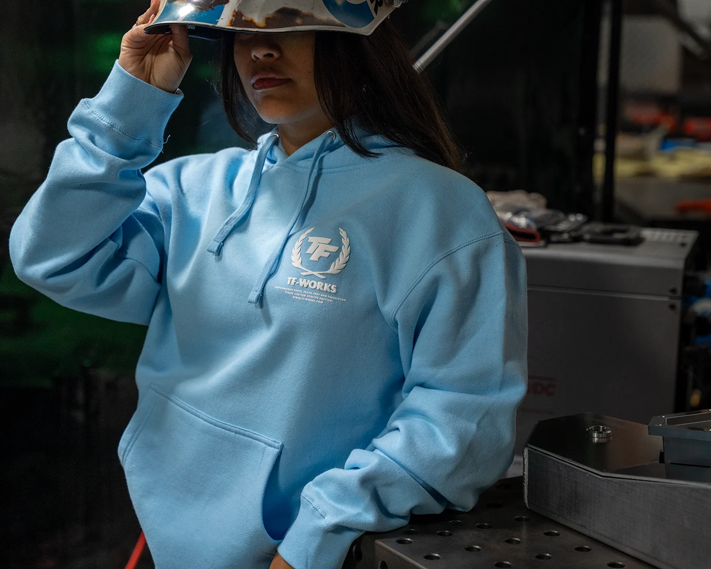 TF-Works Comfy Mid-weight Hoodie - Baby Blue