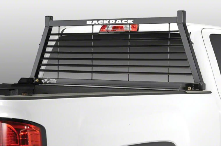 BackRack Louvered Headache Rack Frame with 31-Inch Wide Toolbox No Drill Installation Kit and Side Bed Rails for 21-Inch Wide Tool Box (17-26 F-250 Super Duty)