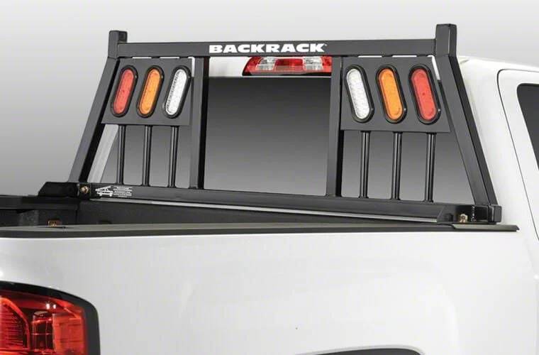 BackRack Three Light Headache Rack Frame with Standard No Drill Installation Kit and Standard Side Bed Rails (17-22 F-250 Super Duty)