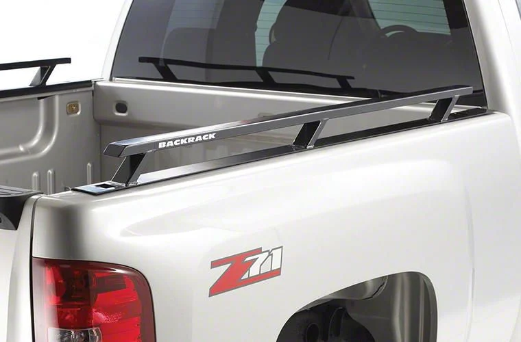 BackRack Three Round Headache Rack Frame with Standard No Drill Installation Kit, Standard Side Bed Rails and Rear Bed Bar (19-26 Silverado 1500)