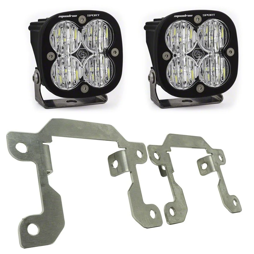 Baja Designs Squadron Pro LED Fog Light Pocket Kit; Clear (19-23 Ranger)