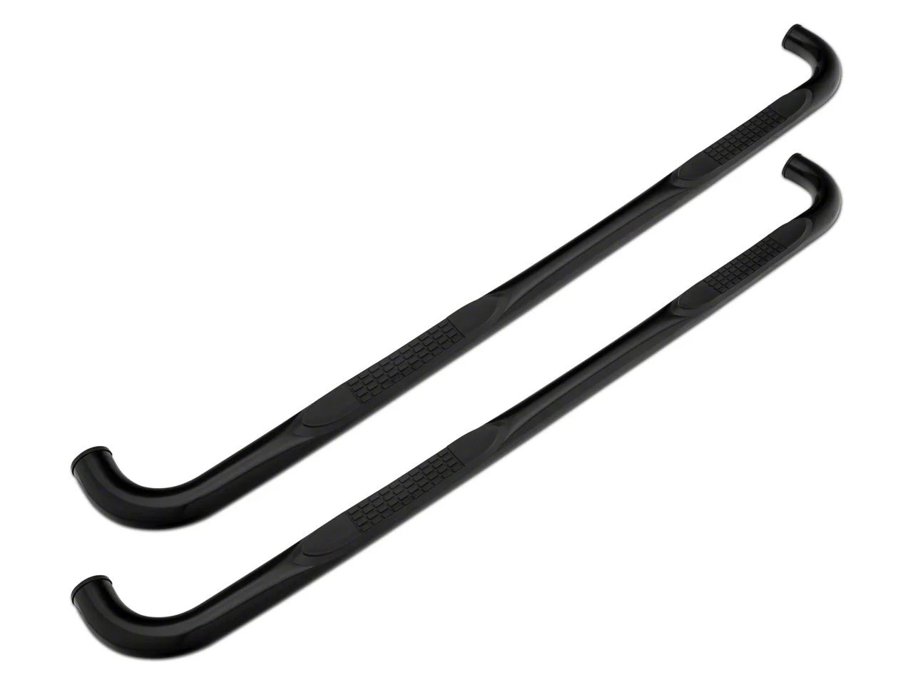 Barricade 3-Inch 90 Degree Bent End Side Step Bars; Black (17-26 F-350 Super Duty SuperCab)