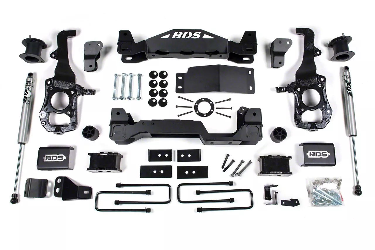 BDS 4-Inch Suspension Lift Kit with FOX 2.0 Performance Shocks (21-26 4WD F-150 SuperCab, SuperCrew w/o CCD System, Excluding PowerBoost, PowerStroke, Raptor & Tremor)