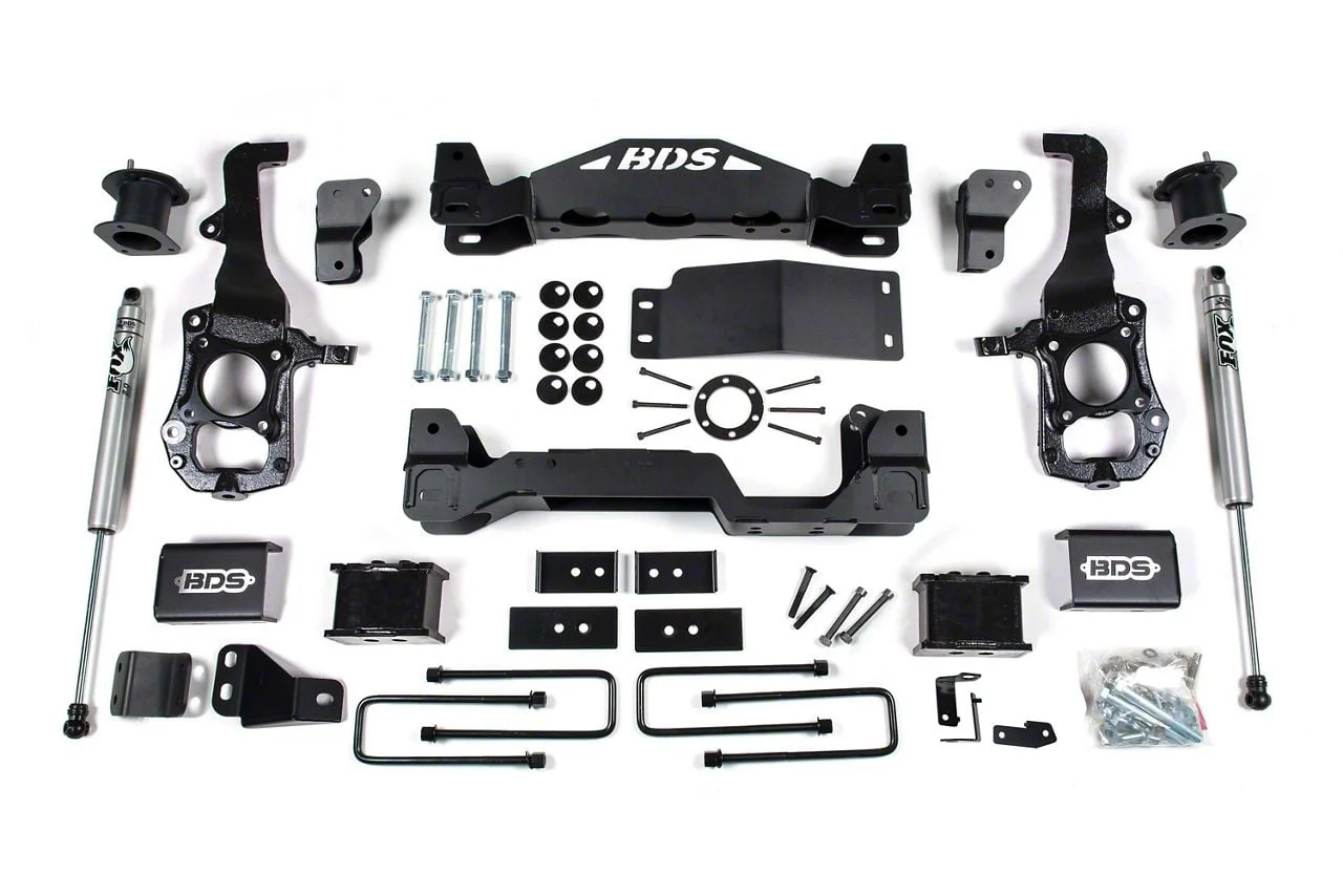 BDS 6-Inch Suspension Lift Kit with FOX 2.0 Performance Shocks (21-26 4WD F-150 SuperCab, SuperCrew w/o CCD System, Excluding PowerBoost, PowerStroke, Raptor & Tremor)